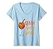 Damen Queen Aperol Spritz Hype Alkohol Sommer Lustiger Spruch T-Shirt mit V-Ausschnitt