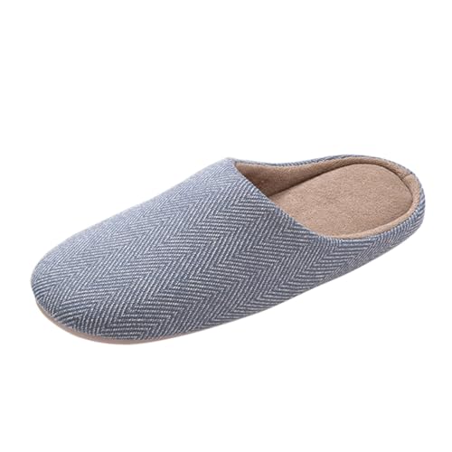 Pantoufles en coton uni pour homme et femme : chaussons d'hiver chauds et confortables