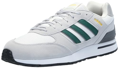 adidas Men's Run 80s Sneaker, Grey/Collegiate Green/White, 10