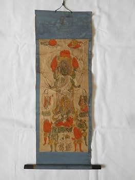 青面金剛明王（仏画）　絹本　掛軸　◆合わせ箱◆（青面金剛） 青面金剛明王（仏画） 絹本 掛軸 ◇合わせ箱◇（青面金剛
