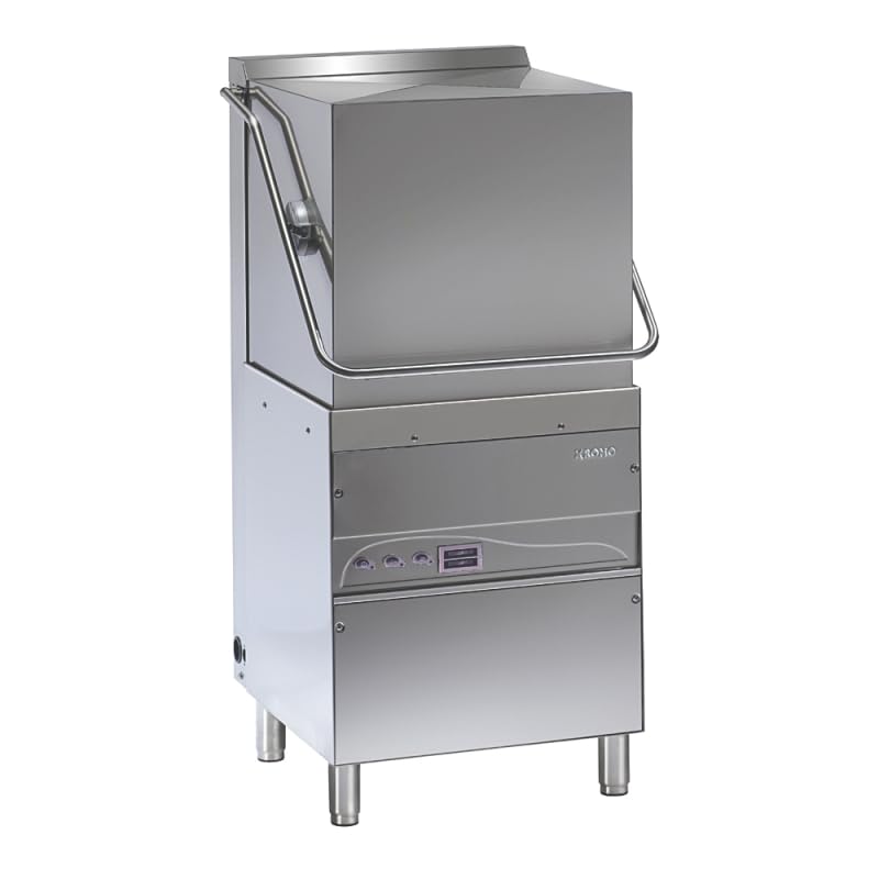 MBH - Lavavajillas de cúpula profesional KROMO HOOD 50 de acero inoxidable con bomba de desagüe para cocina industrial de bar, restaurante y hostelería.