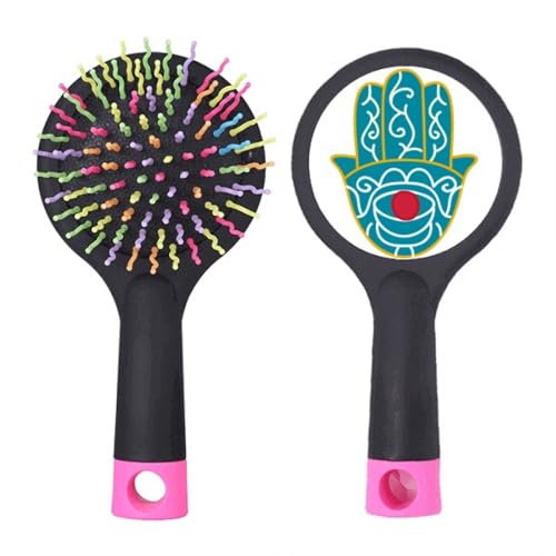 Brosse à cheveux démêlante rouge Sourcingmap motif égyptien