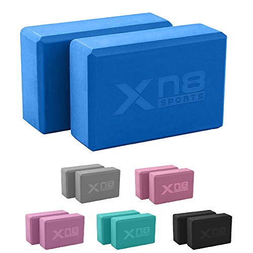 XN8 Bloque Yoga 2 Unidades Espuma EVA de Alta Densidad Ladrillo Yoga para Ejercico Yoga Pilates Mejora la Fuerza y Equilibrio La Flexibilidad Cover