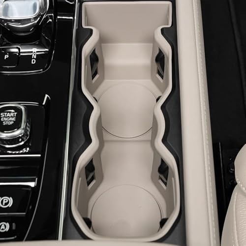 Image of Silicone Material Cup Holder Coaster for Volvo 2026 XC90 Center Console Gear Shift Protector, Automotive Accessories (2026 XC90 Cup Coaster-Cardamom)
