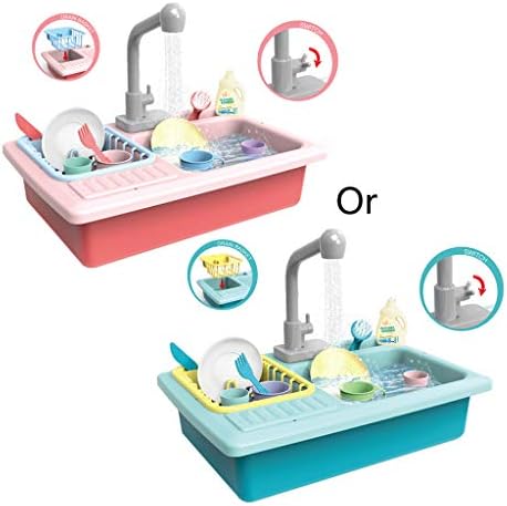 Huilier 1Set Plastic Simulation Electric Dishwasher Sink Pretend Play Kitchen Toys Children Kids Puzzle Early Education Toy Birthday Gifts