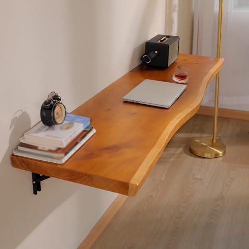 MDDKOP Mesa Plegable de Pared, Mesa Plegable Pared Cocina, Mesa Plegable de Madera Maciza, Ahorrar Espacio Estable y Duradero Estudio, Cocina, Cena, LavanderíA FáCil de Instalar Mesa Plegable Flotante