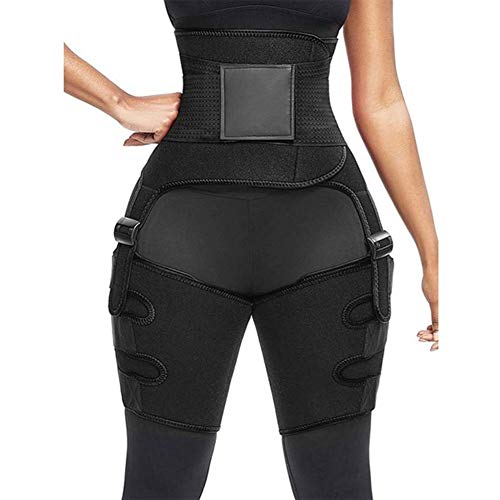 HOMELEX Thigh Waist Trimmer for Women - Weight Loss Butt Lifter Trainer Slimming Support Belt Hip Raise - Black - S-M