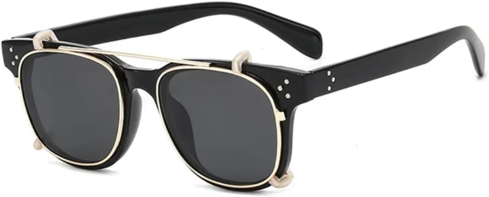 Retro Steampunk Sunglasses for Women Removable Separable Lens Eyeglasses Uv400