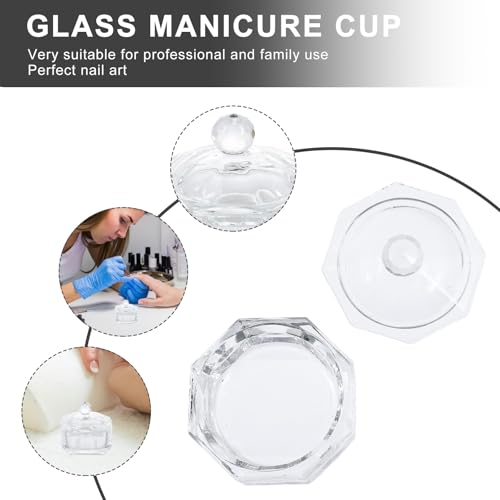Vaso de Cristal Para Uñas 60ml Para Arte en Manicura miniatura 3