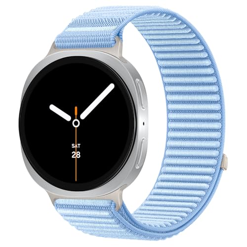 Image of Nylon Loop Straps Compatible with Samsung Galaxy Watch 8 Strap 40mm 44mm, Fabric Sport Bands for Galaxy Watch 8 Classic Band 46mm, No Gap Wristband with Metal Connector