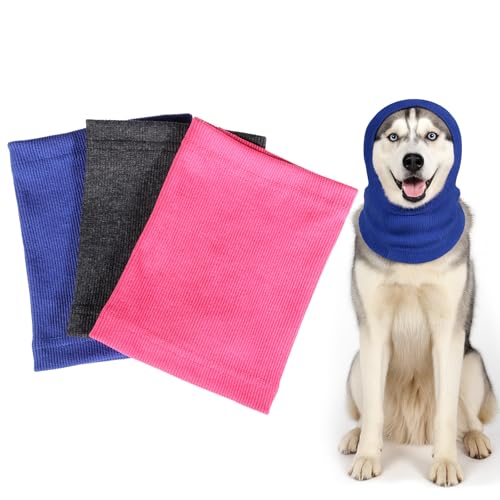 Dog Comfort Coats 3Pack Dog Calming Hoodie, Cat Anxiety Relief Cover, Dog Ear Cover for Anxiety Reliefs, Thickened Pet Ears Protector for Anxietys Relief and Calming Dogs Neck and Ear Warmer