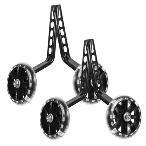 Ruedas de entrenamiento para bicicletas 4 piezas, ruedas auxiliares ajustables resistentes al desgaste, ruedas de soporte para aprender y equilibrar la bicicleta miniatura 1