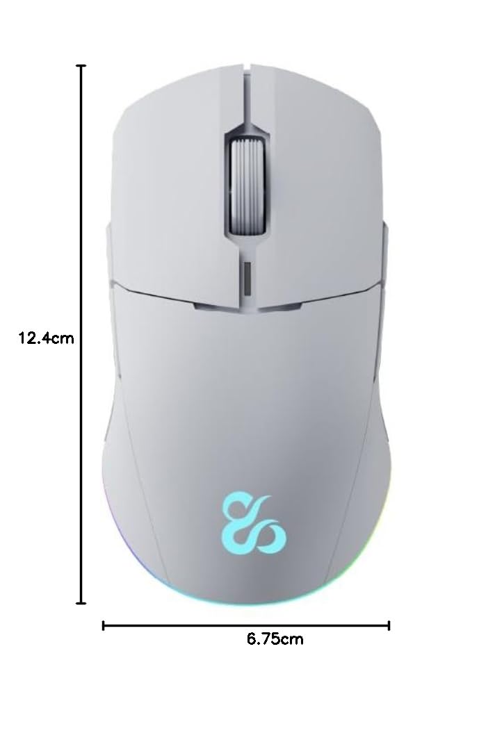 NEWSKILL Chiron Pro Wireless ratón Gaming RGB inalámbrico ambidiestro 16000DPI 8 Botones Sensor PAW3336 Blanco