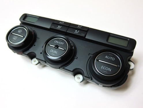 autobizpro Aluminium Bezel Set for HVAC Climatronic Dial Button Gloss Black Color for Volkswagen VW Golf Jetta MK5