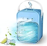 Portable Air Conditioner, Rechargeable Personal Evaporative Cordless Air Cooler Battery Powered Desk...
