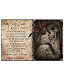 I Love You Forever And Always Vintage Wood Sign Tattoos And Skulls Retro Art Wall Decor Pub Cafe...