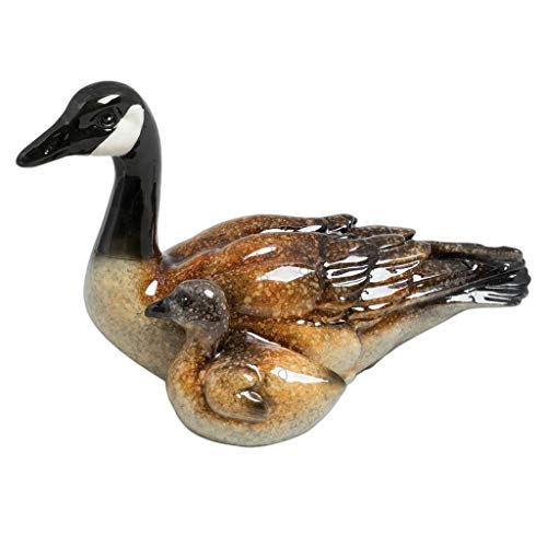 The Bridge Collection Canada Goose with Gosling Figurine