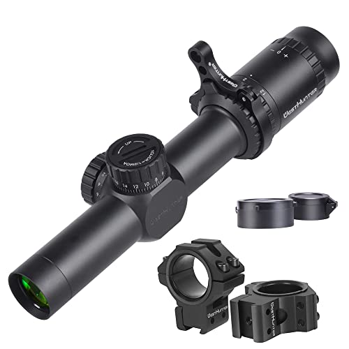 WestHunter Optics HD-S 1.2-6x24 Compact Riflescope, 30mm Tube Mil-Dot Reticle Second Focal Plane Turret Reset Lock Tactical Shooting Scope | Dovetail Shooting Kit B - WestHunter