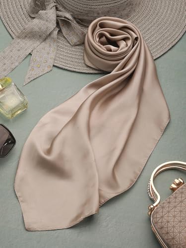 Image of Printed Poly Silken feel Scarf Stole for Women | Stylish, Soft, & Lightweight | Satin Feel Neck Scarf, Hair Scarf, Head Scarf for Women