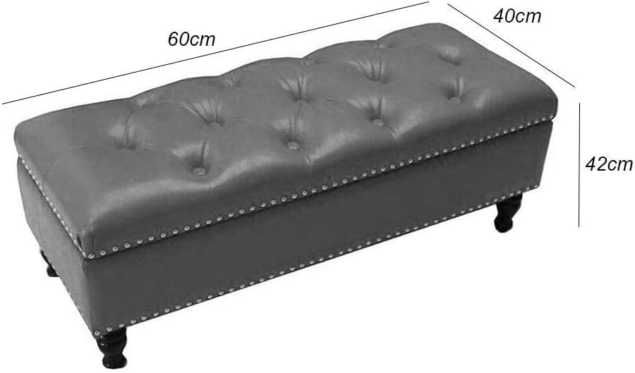 Repose-Pieds Ottoman Pliable rectangulaire haut de gamme capitonné pour salon chic