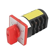 1Pcs Universal Changeover Selector Switch, Power Transfer Switch, 3 Positions 16 Terminals, HZ5D-20/04 M08 Two-Speed 380V 20A Motor, Water Pump Generators, Rotary Cam Selector 4KW