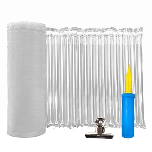 Bubble Cushioning wrap Roll Packing - 15.8inch x 164feet Inflatable Packing Material, Large Bubble Roll Wrap with Free Pump, Large air Pillow for heavy duty Bottle Protector, Shipping Supplies（Amazon）