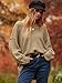 ANRABESS Women's Oversized Casual Loose Slouchy Scoop V Neck Batwing Long Sleeve Knit 2025 Fall Pullover Sweaters Brown Small
