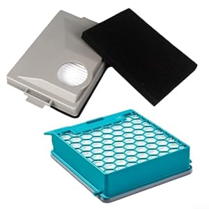 For Miele Vacuum Filter Set for Boost CX1 for Blizzard CX1 Models HEPA Carbon Fine Dust Filters 11639240 CX-FSF Replacement For Capturing Dust And Particulate Matter 2 Piece