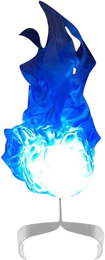 LED Glowing Fireball Ornaments Floating Fireball Prop for Halloween Party, Cosplay, Anime Characters, Birthdays, Christmas (Blue)