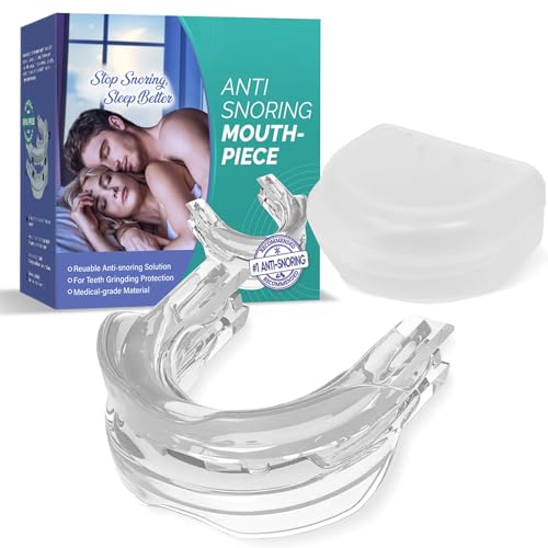 Anti Snoring Devices, Anti Snore Mouth Guard, Adjustable Snoring Aids for Men Women, Safety & Convenience Anti-Snore Mouthpiece, Portable Snores Stopper Device, BPA-Free, Suitable for Family Friend