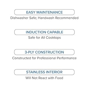 Viking culinary contemporary 3 ply stainless steel cookware set with glass lids 12 piece dishwasher oven safe works on all cooktops including induction  urban country home decor