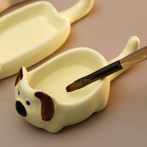 Nail Art Dappen Dish Cup, recipiente cerámico para uñas miniatura 5