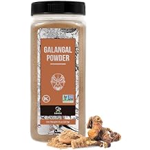 Soeos Galangal Powder 8 oz, Ground Galangal, Alpinia Galanga, Non-GMO, Kosher, Galangal Ginger Powder for Thai Soup, Tom Yum Soup, and Tea