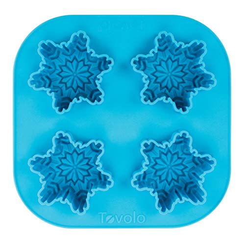 Tovolo Novelty Snowflake Ice Cube Mold Trays, Flexible Silicone, Dishwasher Safe