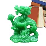 Excellente finition : cette statue de dragon en résine de jade est soigneusement sculptée avec un travail , affichant une posture belle et vive qui symbolise la prospérité.
