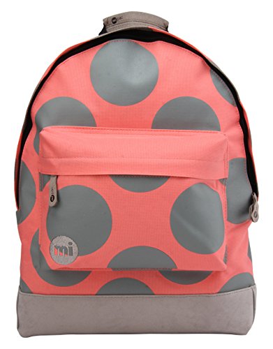 Mi Pac Polka Xl  Mochila Tipo Casual  41 cm  17 Litros  Coral   Grey