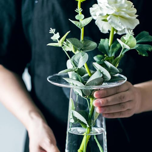 Vase transparent en verre compact pour sublimer les petits espaces de vie