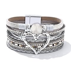 A1:Bracelets for Women Trendy(silver heart)
