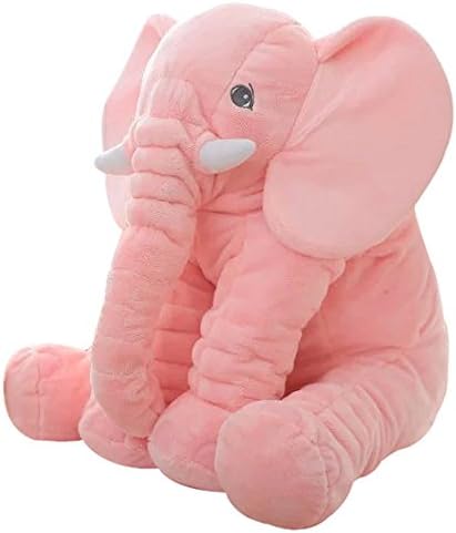 Missley Elephant Plush Toys Warm Animal Cushion Cute Long Nose Animal Doll 2 Sizes Avaiable (Pink, Large)
