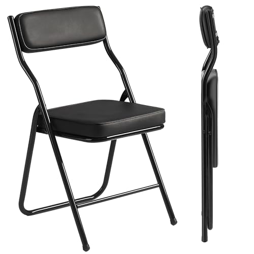 LING RONG 2 Pack Padded Folding Chairs