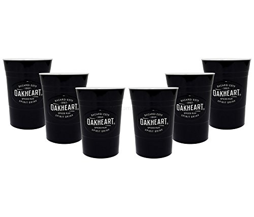 Preisvergleich Produktbild Bacardi Oakheart Becher Plastik Kunststoff Partybecher - 6er Set