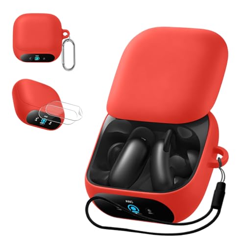 For Anker Soundcore Liberty 5 Pro �p �P�[�X �J�o�[ + 2���t�B���� KONXISA �V���R���P�[�X �ϏՌ� �h���h�o �E�H�b�V���u�� �i�J���r�i�t��+�X�g���b�v�t�� �j ���p���₷�� �����[�d�\ �����^�т����₷���i