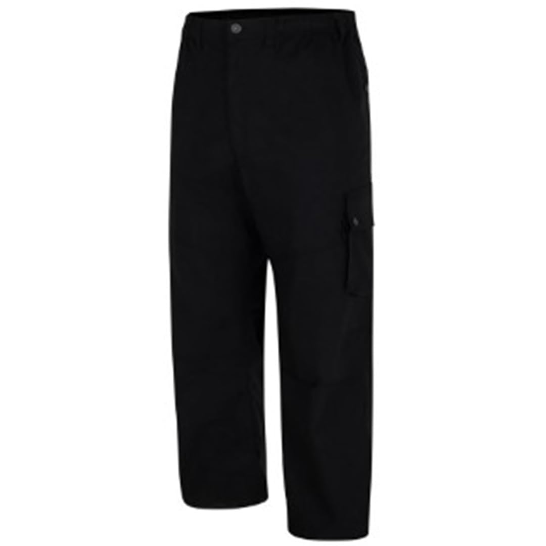 Espionage Men's Black Stretch Cargo Trousers Pants Pockets Elastic Waist 2XL-8Xl Tr061 (Uk, Alpha, 4XL, Plus, Regular, 29", )