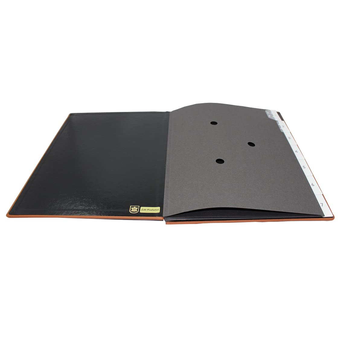 Classificatore di colore marrone in pelle bovina con registro 1 – 7