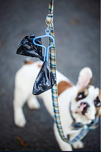 Image of The dooloop Hands Free Dog Poop Holder - Carry Pet Waste Bag with Attachable Leash Accessory for Dog Walking. Now made with Recycled /Recyclable Plastic. Maine, USA (Blue)