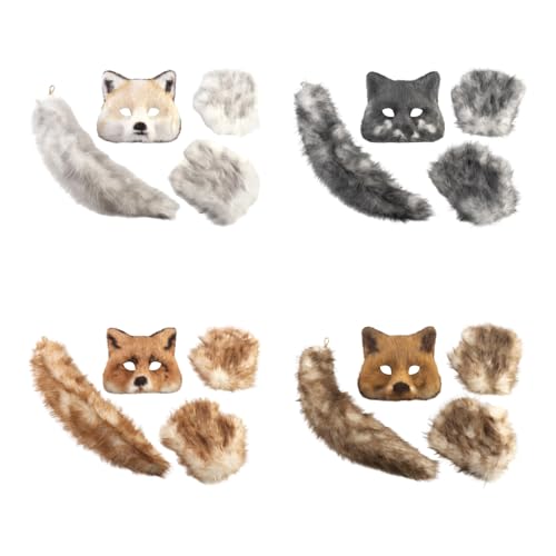 Ensemble accessoires de cosplay haut de gamme avec gants et queue d'animal