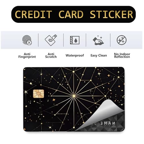 Credit Card Skin, 4PCS Galaxy Theme Debit Card Skin Cover Space PVC Waterproof Anti-Wrinkling Bank Card Sticker with Chip Removable Privacy Protection Card Sticker Ideal Gift for Men Women Friends3