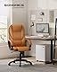 SONGMICS Bürostuhl, Gaming Stuhl, Schreibtischstuhl, ergonomischer Chefsessel, drehbar und höhenverstellbar, Arbeitsstation, mit Rollen, karamellbraun OBG022K01, 7370(112-122) cm