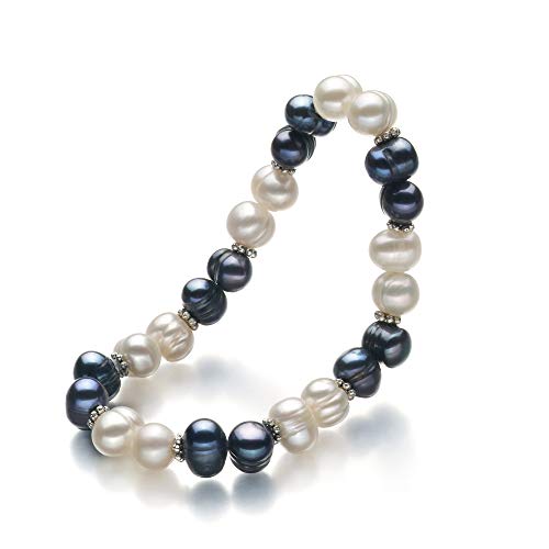 Jemima Black and White 6-7mm A Quality Freshwater Cultured Pearl Bracelet for Women2
