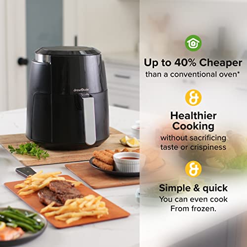 Drew&Cole Air Fryer 4L - 8-in-1 Digital Air Fryer - 4 Litre Capacity - 8 Pre-Set Programmes - Cook with Less Oil & Fat - Easy Cooking - Ideal Kitchen Appliance for Smaller Families & Couples - Image 3